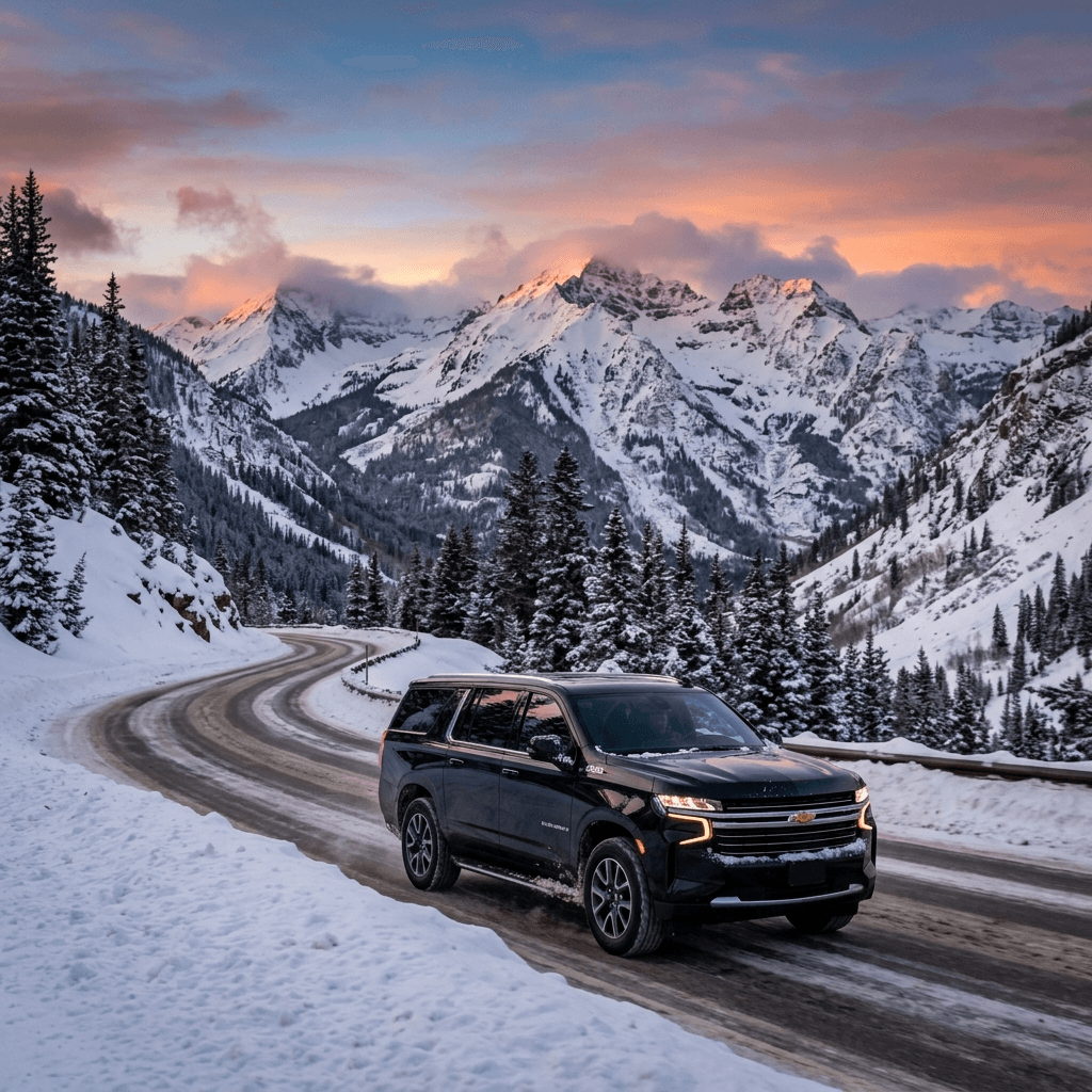 GoSno private SUV transportation at Denver Airport